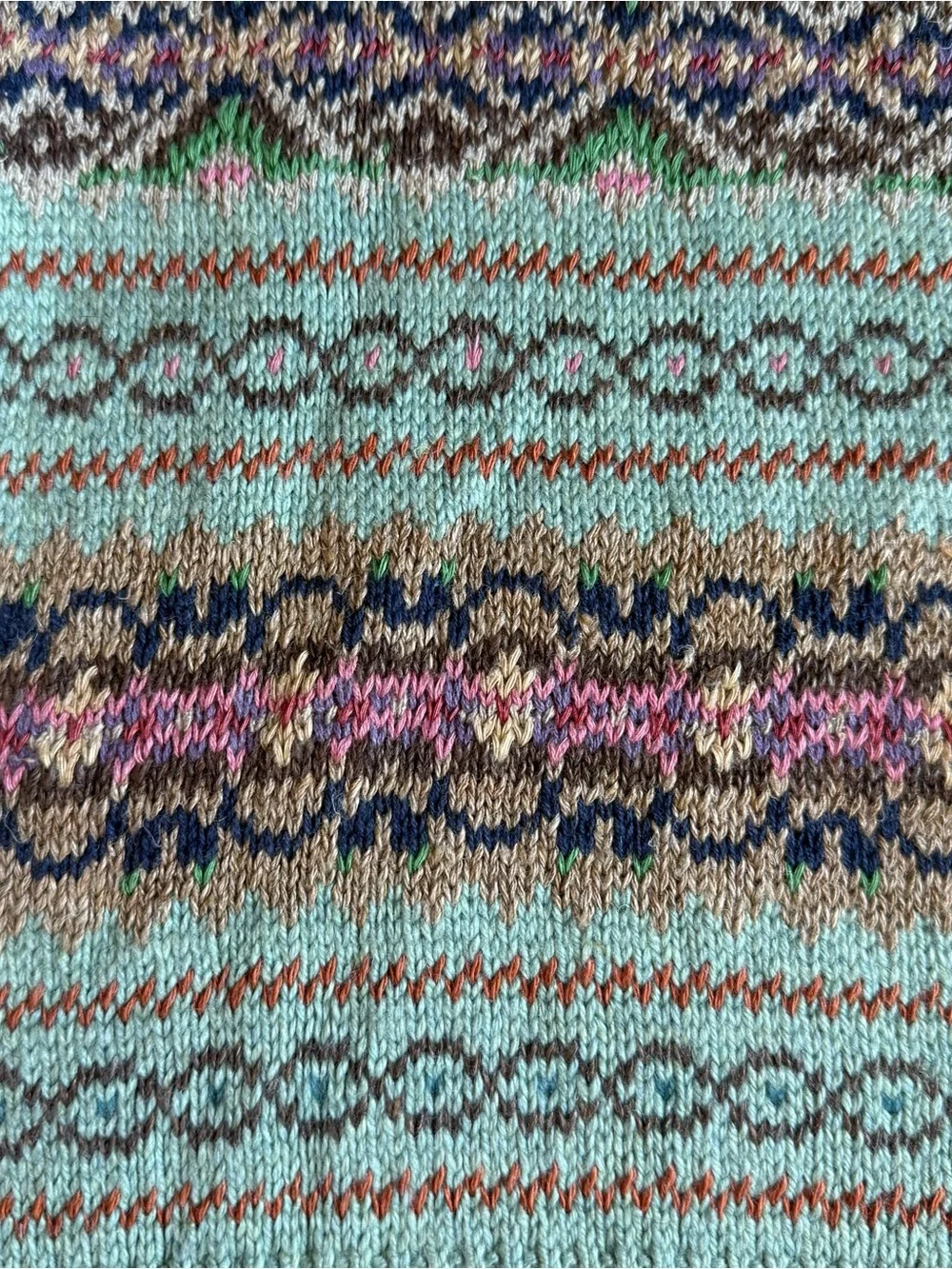 Polo Ralph Lauren Mint Green Fair Isle V-Neck Sweater, L boys (XS men)